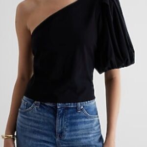 Express Black Asymmetrical Blouse